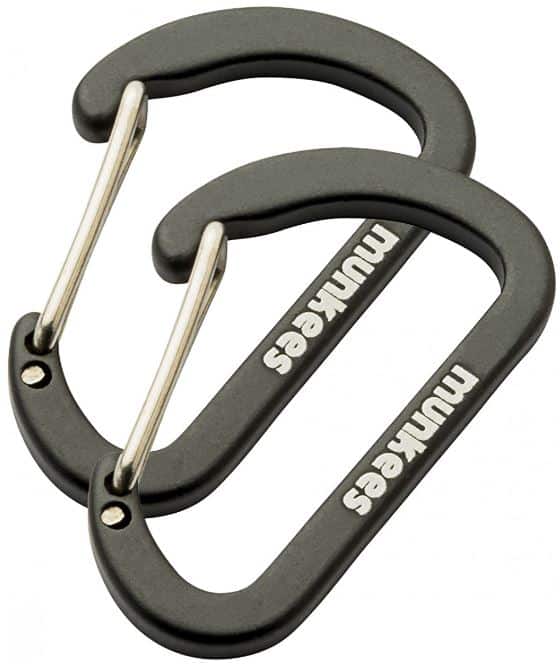 Munkees 40 mm Flat Wiregate Carabiner x2