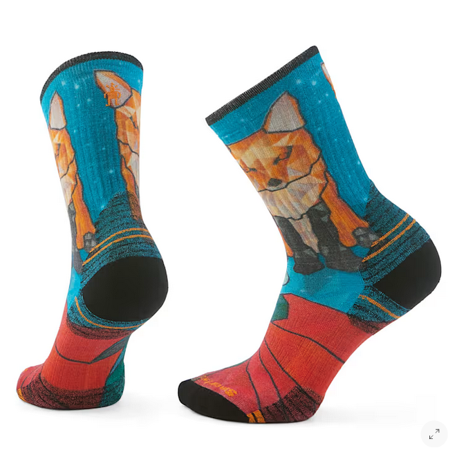 Smartwool Women's Hike Geo Fox Print Crew Socks
