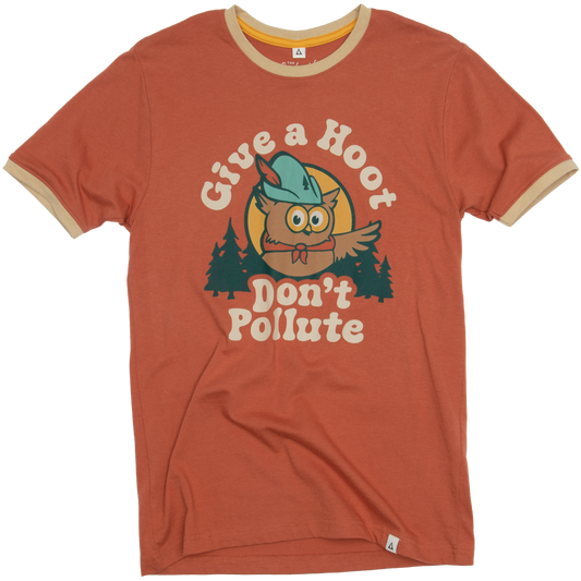 Give A Hoot Unisex Short Sleeve Ringer Tee