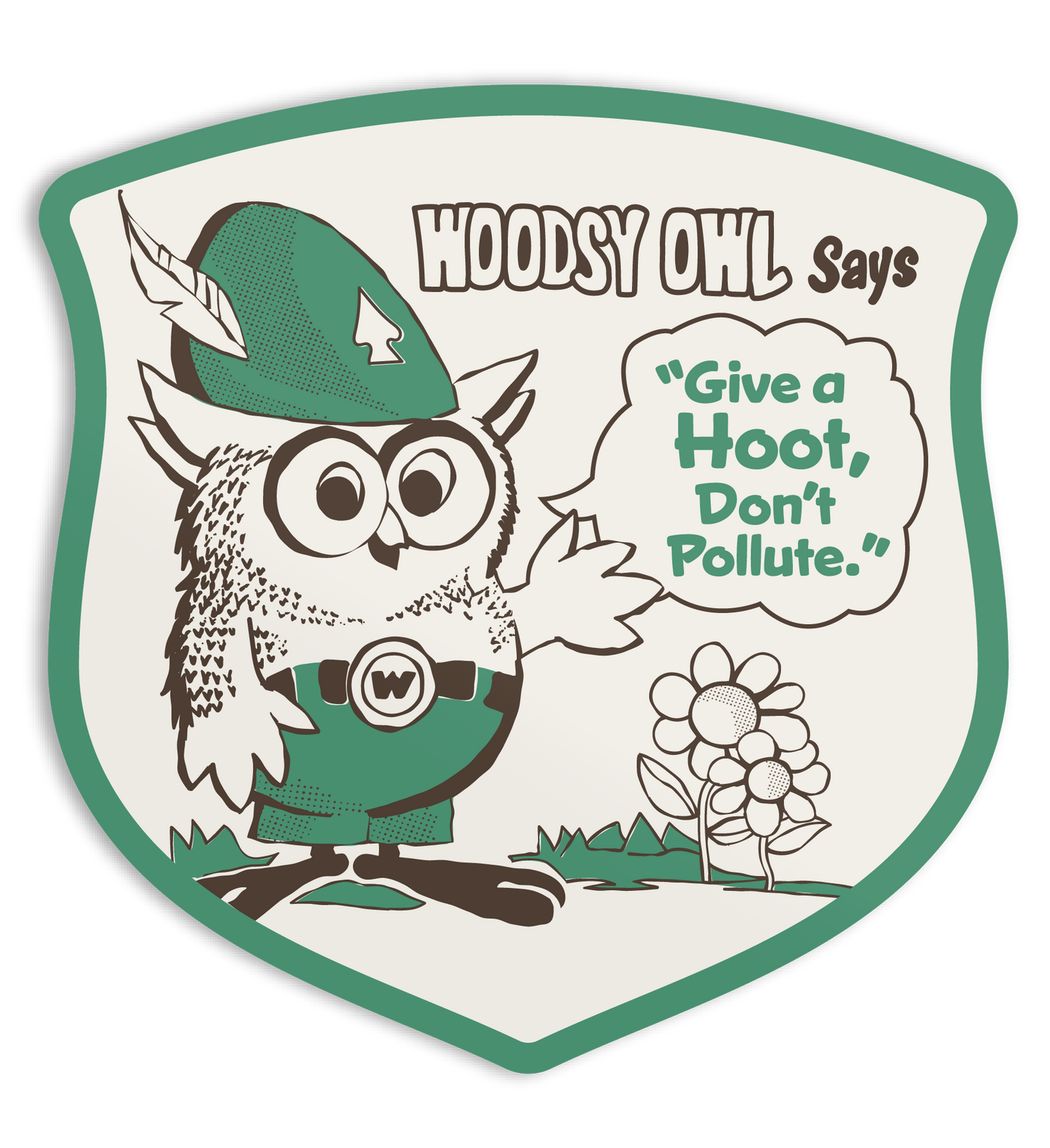 Woodsy Says Sticker