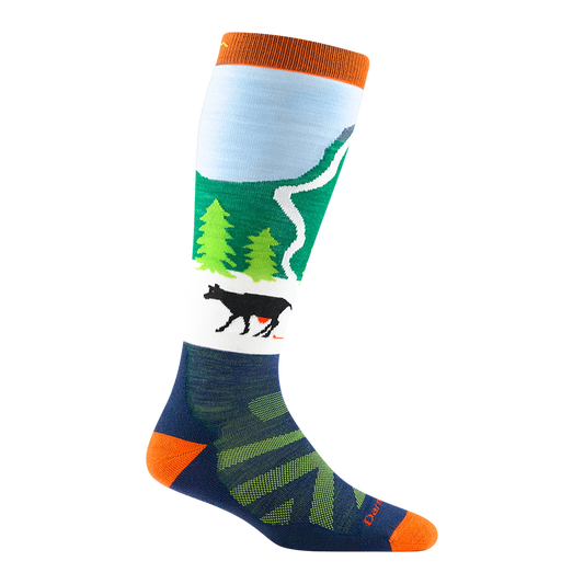 Darn Tough 3804 Kids Pow Cow Over-the-Calf Midweight Ski & Snowboard Sock
