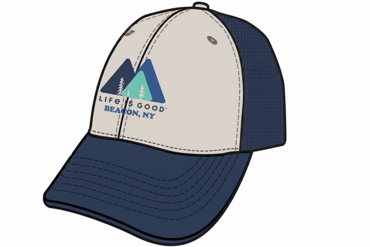 Life Is Good Custom Beacon, NY Mountain Trucker Hat
