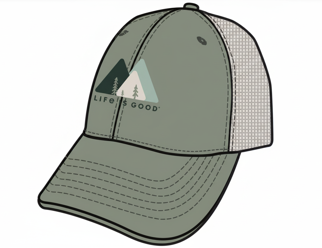 Life Is Good Custom Beacon, NY Mountain Trucker Hat