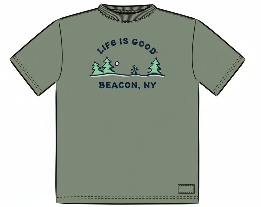 Life Is Good Custom Men's Beacon, NY Shirt