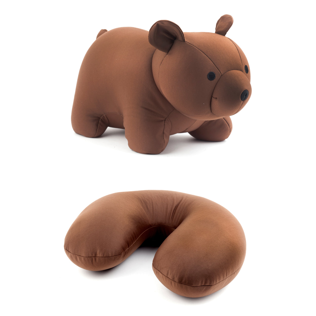 Kikkerland Flip & Zip Travel Bear Pillow