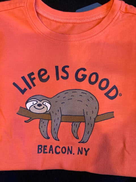 Life is Good Kid's Beacon, NY  Sloth Tee